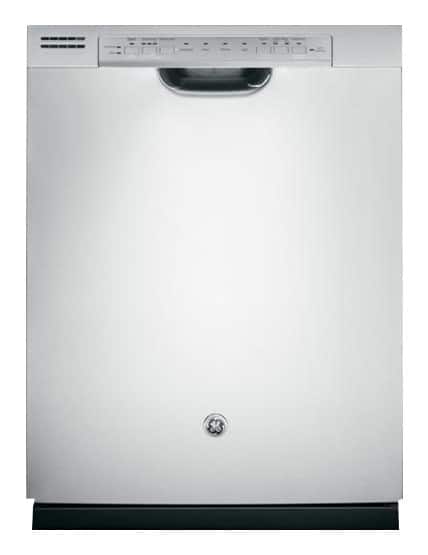 Front. GE - 24" Front Control Tall Tub Built-In Dishwasher with Stainless Steel Tub - Stainless Steel.