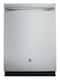 GE - 24" Top Control Tall Tub Built-In Dishwasher with Tub - Stainless Steel-Front_Standard