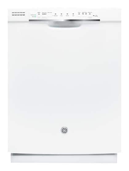  GE - 24" Front Control Tall Tub Built-In Dishwasher with Stainless Steel Tub - White