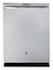 GE - 24" Top Control Tall Tub Built-In Dishwasher with Stainless Steel Tub - Stainless-Steel-Front_Standard