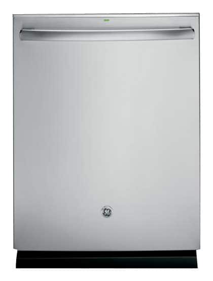 Front. GE - 24" Top Control Tall Tub Built-In Dishwasher with Stainless Steel Tub - Stainless steel.