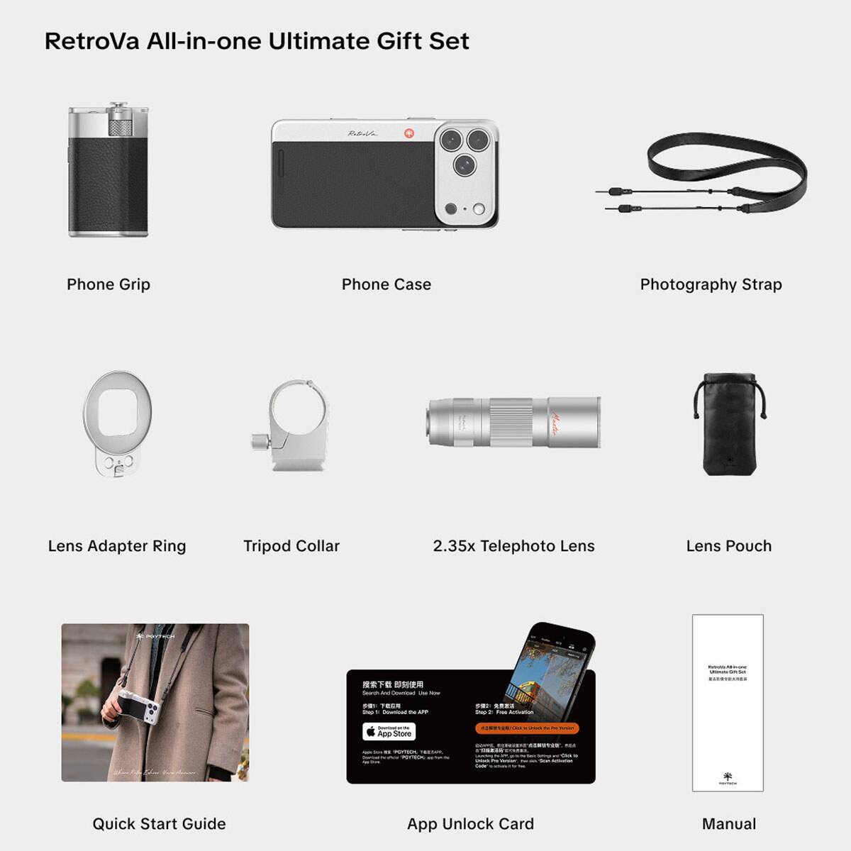 PGYTECH Retrova All in one Ultimate Gift Set (Graphite Black
