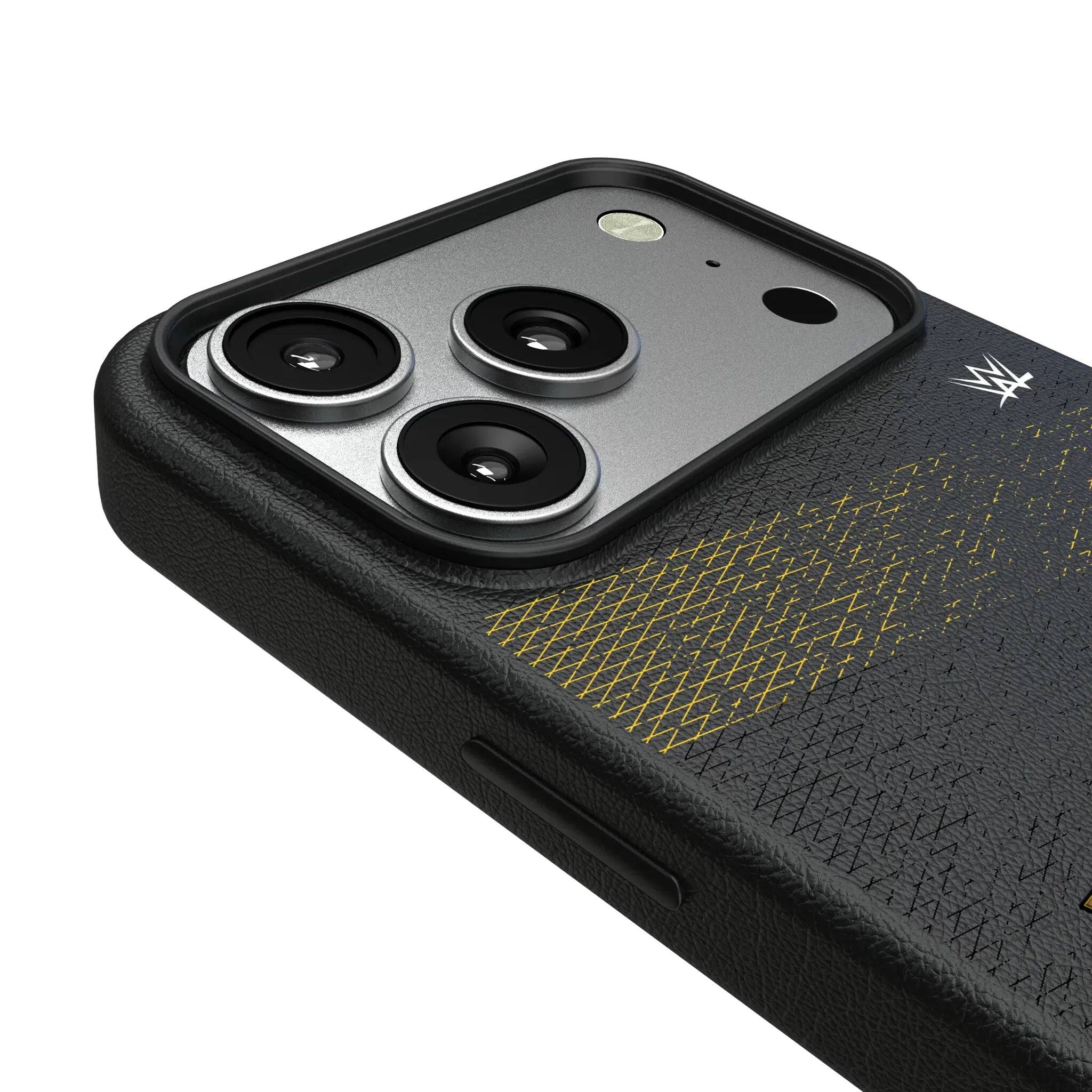 Left. Keyscaper - WWE Steel MagSafe Compatible Phone Case - Apple iPhone 17 Pro - WrestleMania 41.