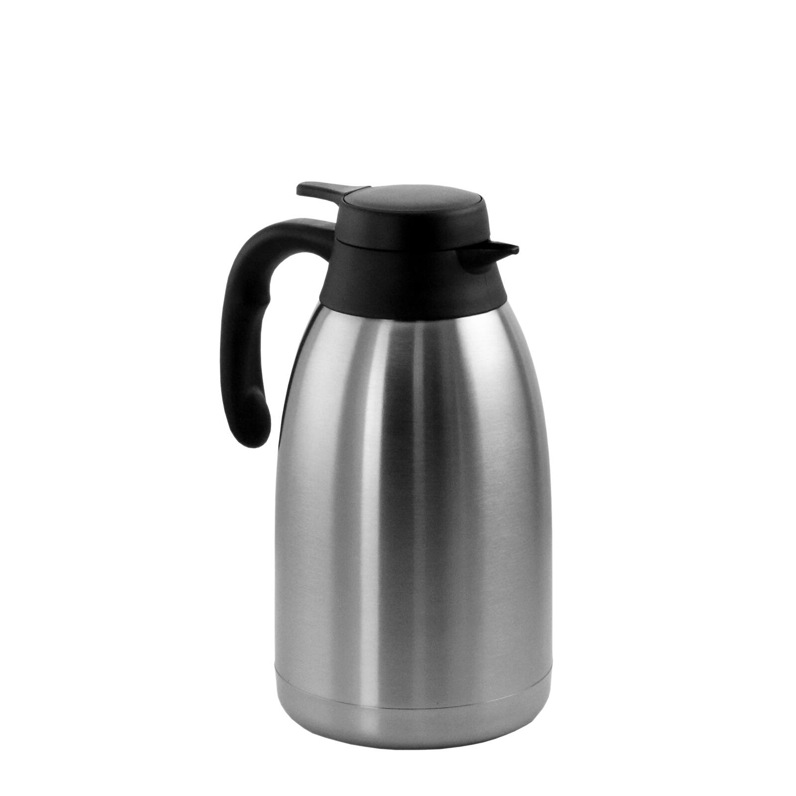 Alt View 1. MegaChef - MegaChef 2L Stainless Steel Thermal Beverage Carafe for Coffee and Tea - Silver and Black.