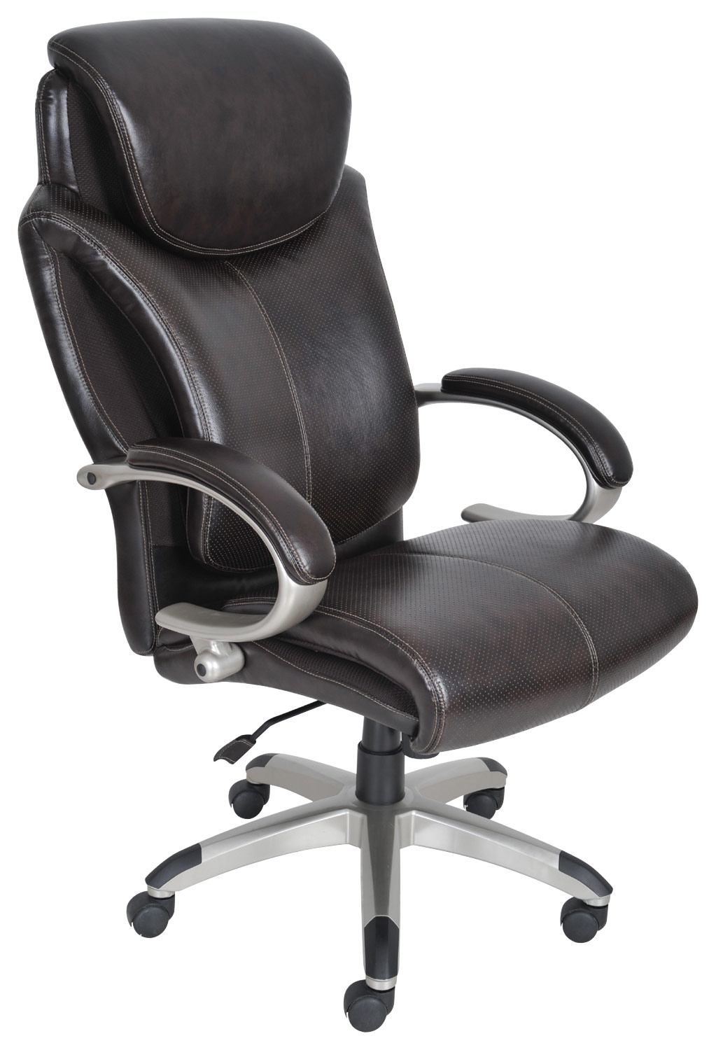 Angle View: Serta Dayton Big and Tall Executive Office Chair with AIR Technology Brown