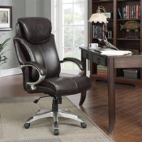 Serta - AIR Health & Wellness Big & Tall Executive Chair - Roasted Chestnut/Brown - Front_Zoom