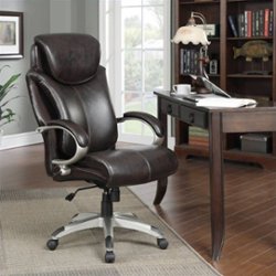 Serta - AIR Health & Wellness Big & Tall Executive Chair - Roasted Chestnut/Brown - Front_Zoom