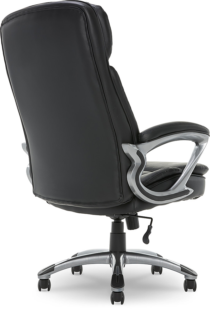 Angle View: Serta - Fairbanks Bonded Leather Big and Tall Executive Office Chair - Black