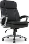 Front. Serta - Fairbanks Bonded Leather Big and Tall Executive Office Chair - Black.