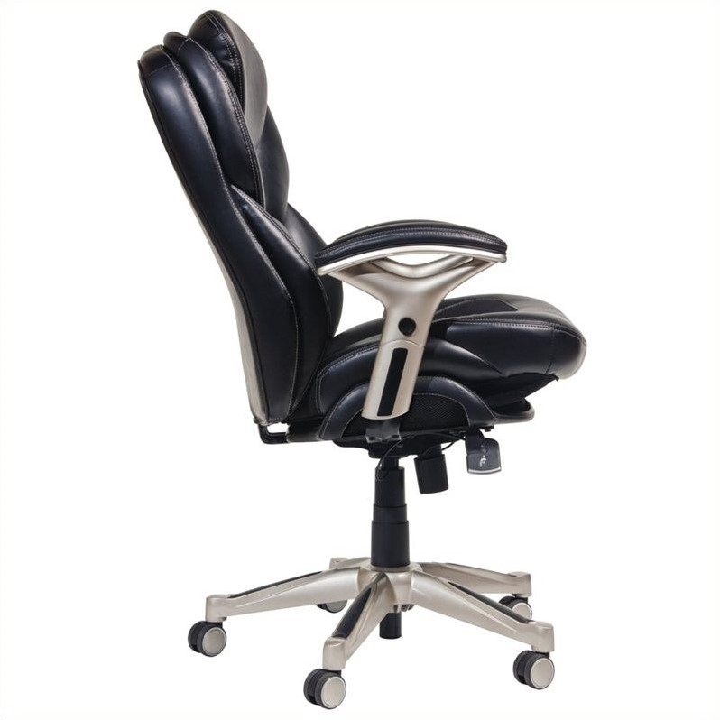 Serta chair office executive works back motion leather mid technology walmart bonded ivory