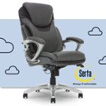 Front Zoom. Serta - Bryce Bonded Leather Executive Office Chair with AIR Technology - Gray.
