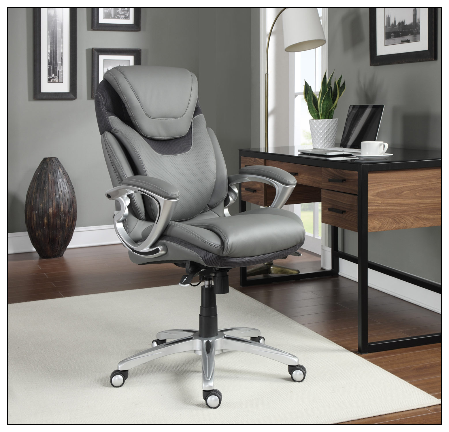Inc Roasted Chestnut Millwork Holdings Co 43809 Big and Tall Serta Air Health and Wellness Executive Office Chair 