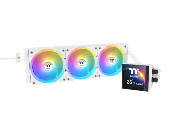 The text on the image is:
"Thermaltake 26°C Liquid"