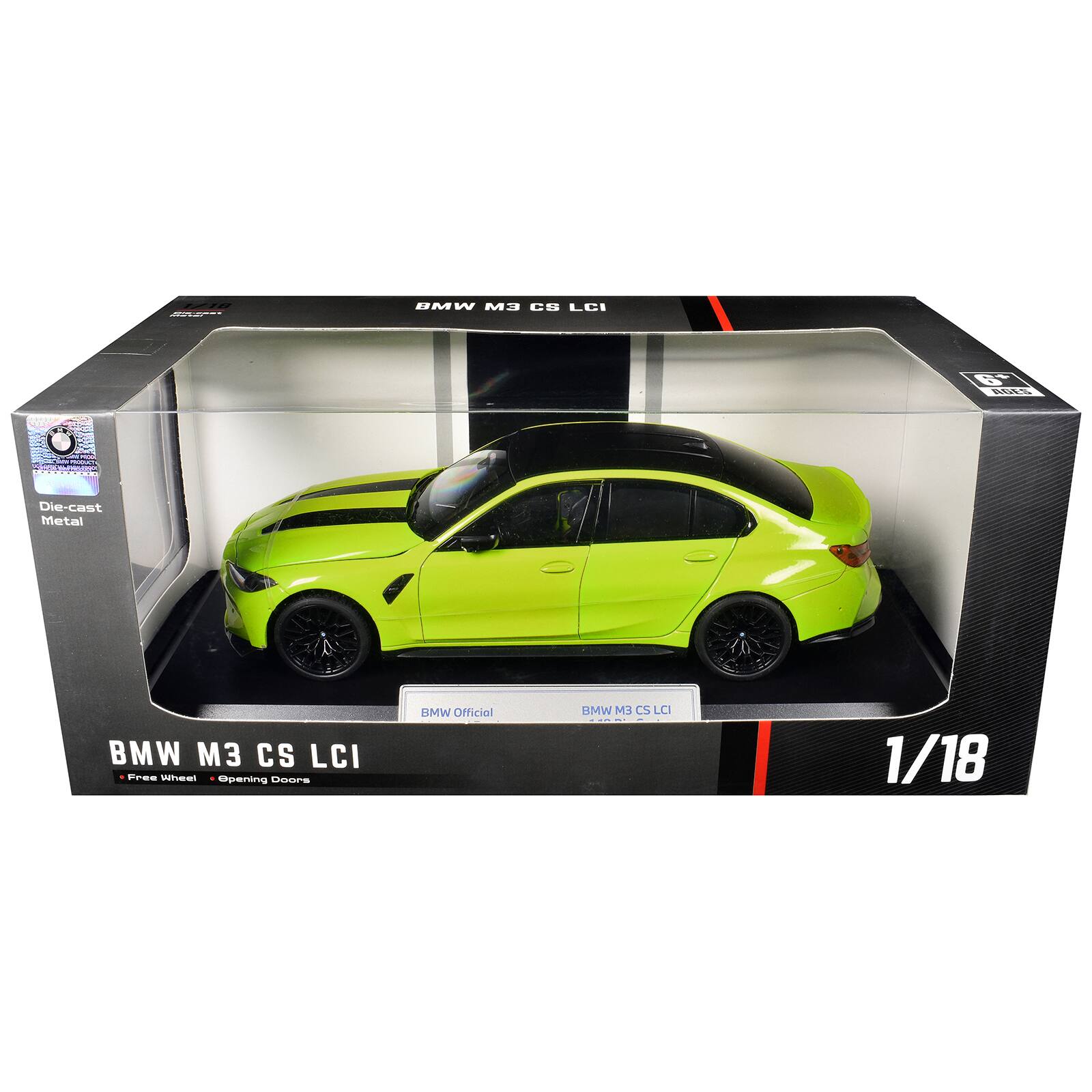 1/18  
BMW M3 CS LCI  
6+ AGES  
Die-cast Metal  
BMW M3 CS LCI Free Wheel & Opening Doors  
BMW Official  
BMW M3 CS LCI