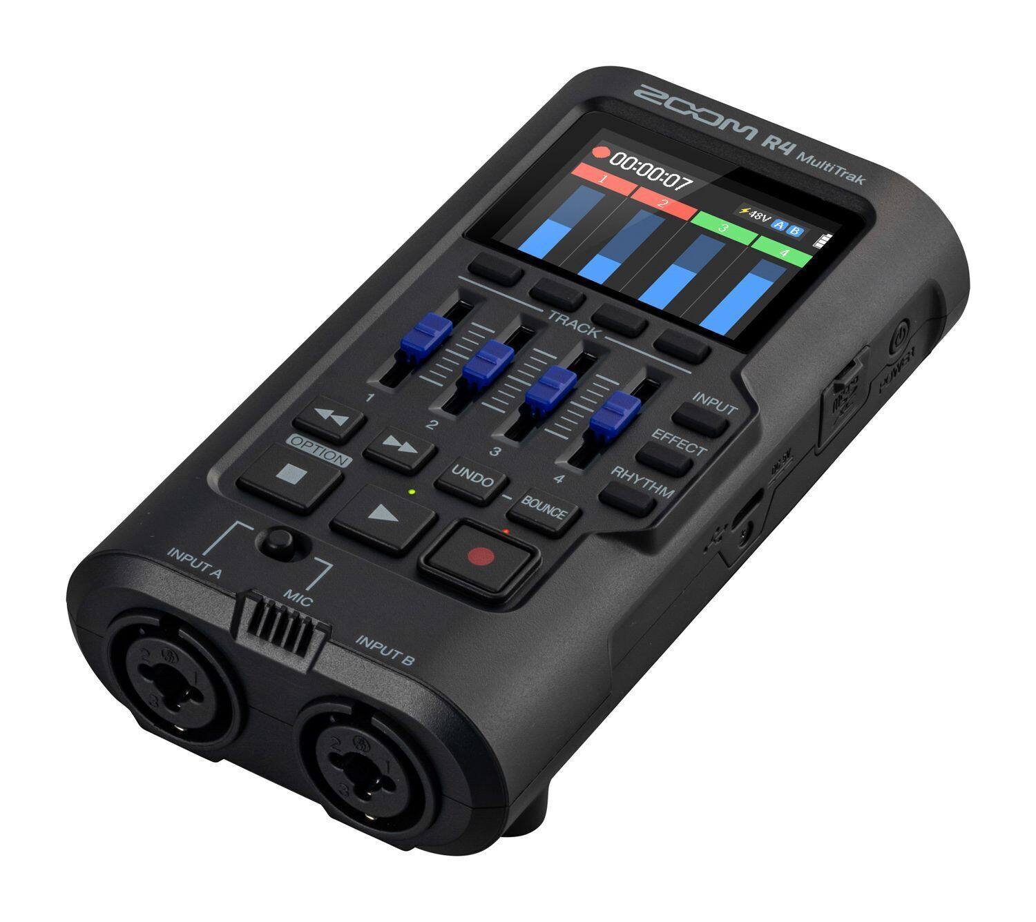 20OM R4 ! 00:00:07 MultiTrak 2 48V 3 A B i A INPUT A TRACK 1 INPUT 2 OPTION 3 EFFECT UNDO 4 RHYTHM - BOUNCE 7 MIC INPUT