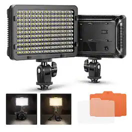 Neewer - 176 LED Dimmable Camera Light, 5600K, 1/4" Thread, DSLR Compatible