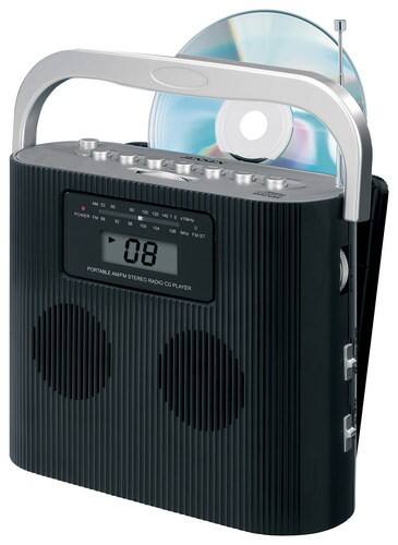 Front Standard. Jensen - Portable CD/CD-R/RW Player with AM/FM Radio - Black.