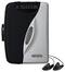 JENSEN - Portable Cassette Player with AM/FM Tuner - Black/Silver-Front_Standard