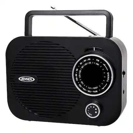 Front. Jensen - AM/FM Radio - Black.