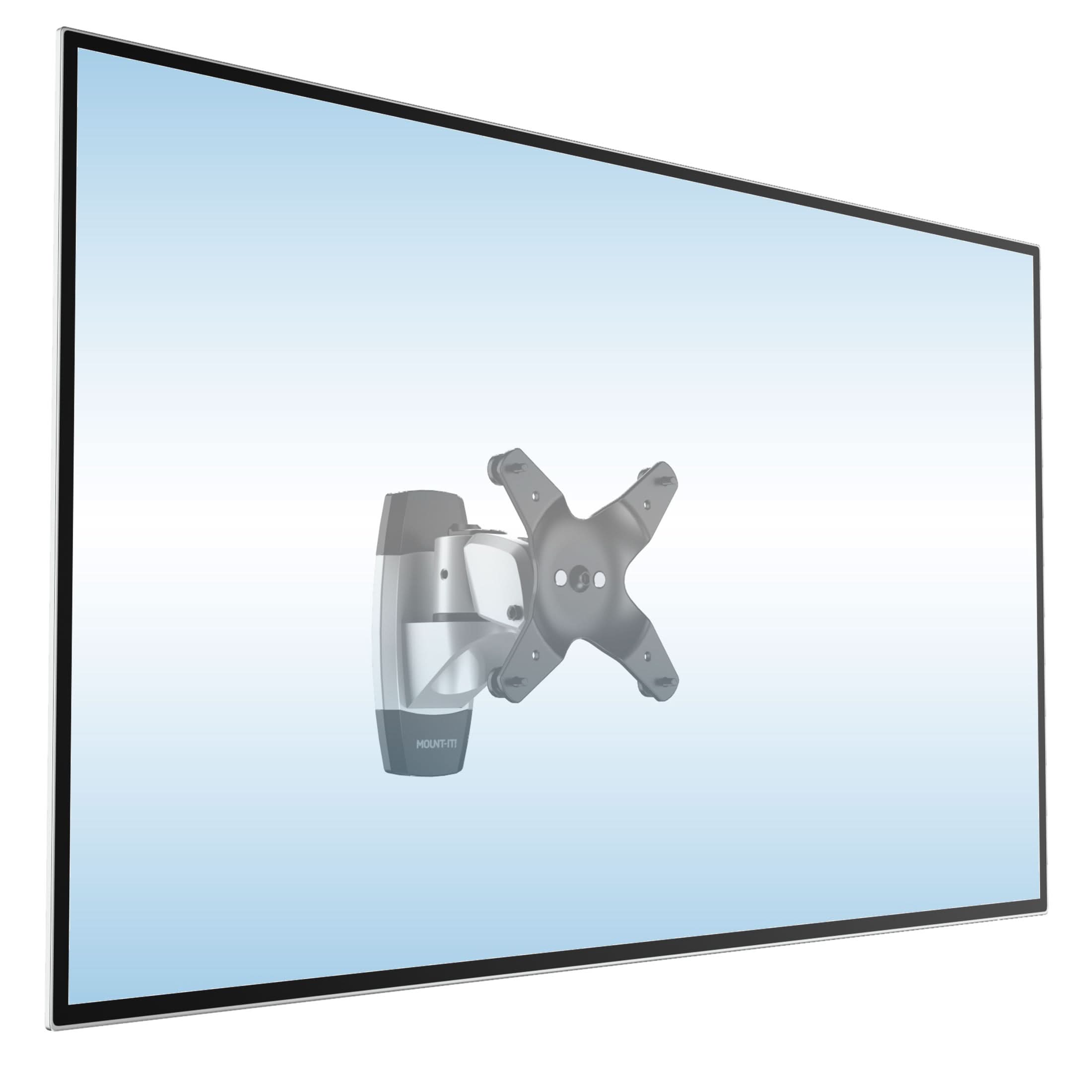 Mount-It! - CLiX Series Articulating Monitor Wall Mount for 13"-34" Screens, Swivel, Tilt - Silver - Thumbnail 3