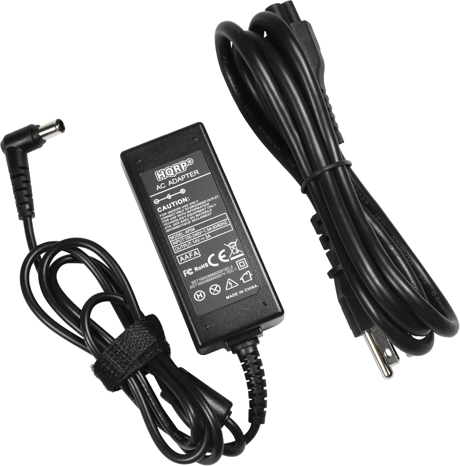 Da 63(RVV) - HORPO AC ADAPTER CAUTION: ONLY GROUNDED UNIT FOR COOMETALY ONLY. CONNECT A VIE OUT AVEC A CUE PECHNOL .. niqoue MIW INFORMATION - APO4 MODEL: UT-100-2404-1 INPUT OUTPUT: 14V 14V OUTPUT. AAFA CE FC RoHS NEC- nothing_t_rDY BST 1604366840001502 BST 1 IN CHINA MADE 0227 IEC ATI 5mm