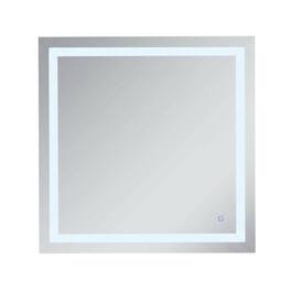 Elegant Decor - Helios 36in x 36in Hardwired LED mirror - Silver