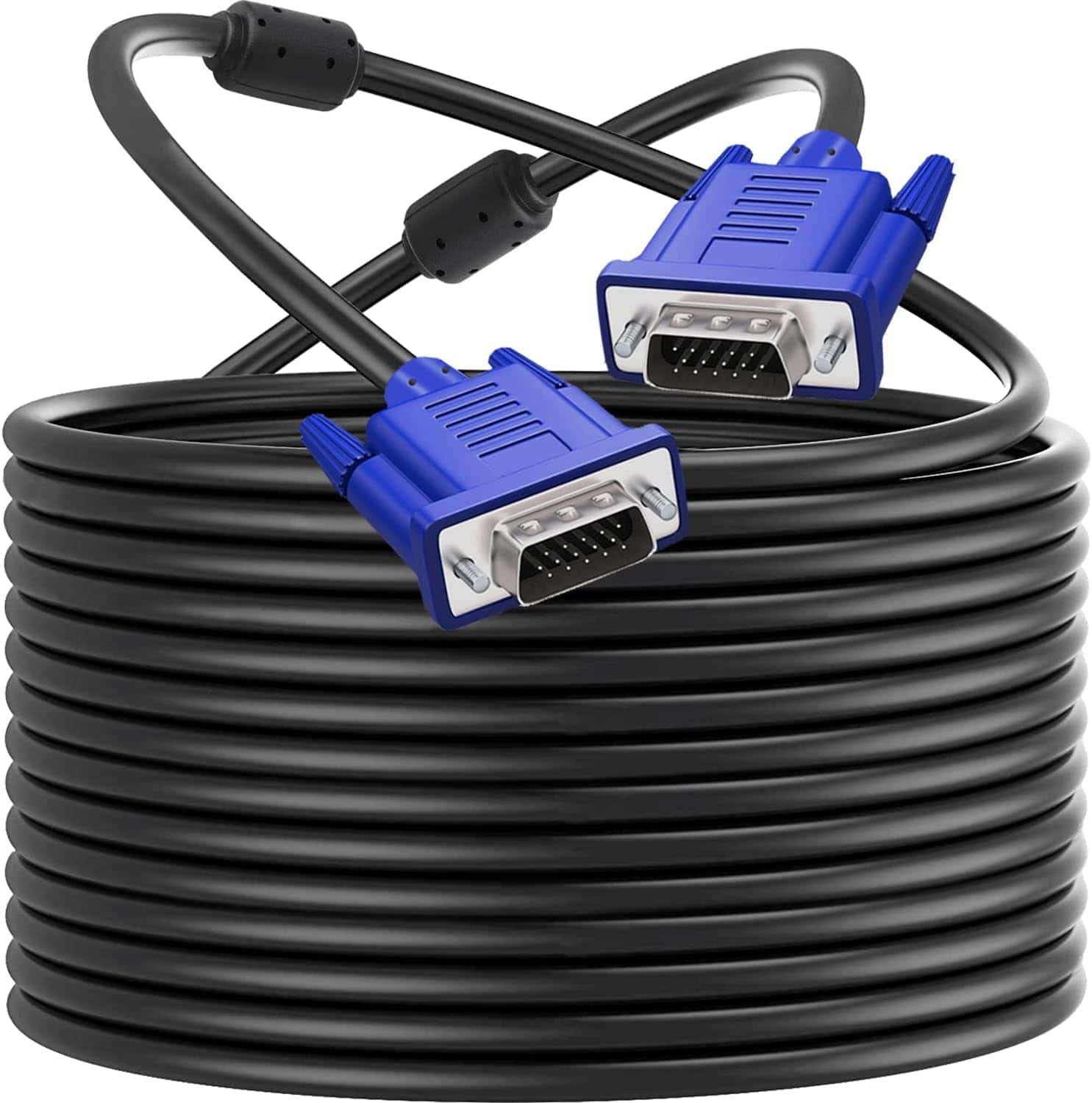 Core Tech - VGA to VGA Monitor Cable with Dual Ferrite Cores - 50 ft - Blue price history on PriceWatchPro