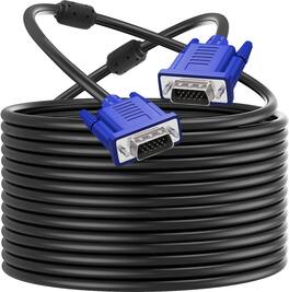 Core Tech - VGA to VGA Monitor Cable with Dual Ferrite Cores - 50 ft - Blue