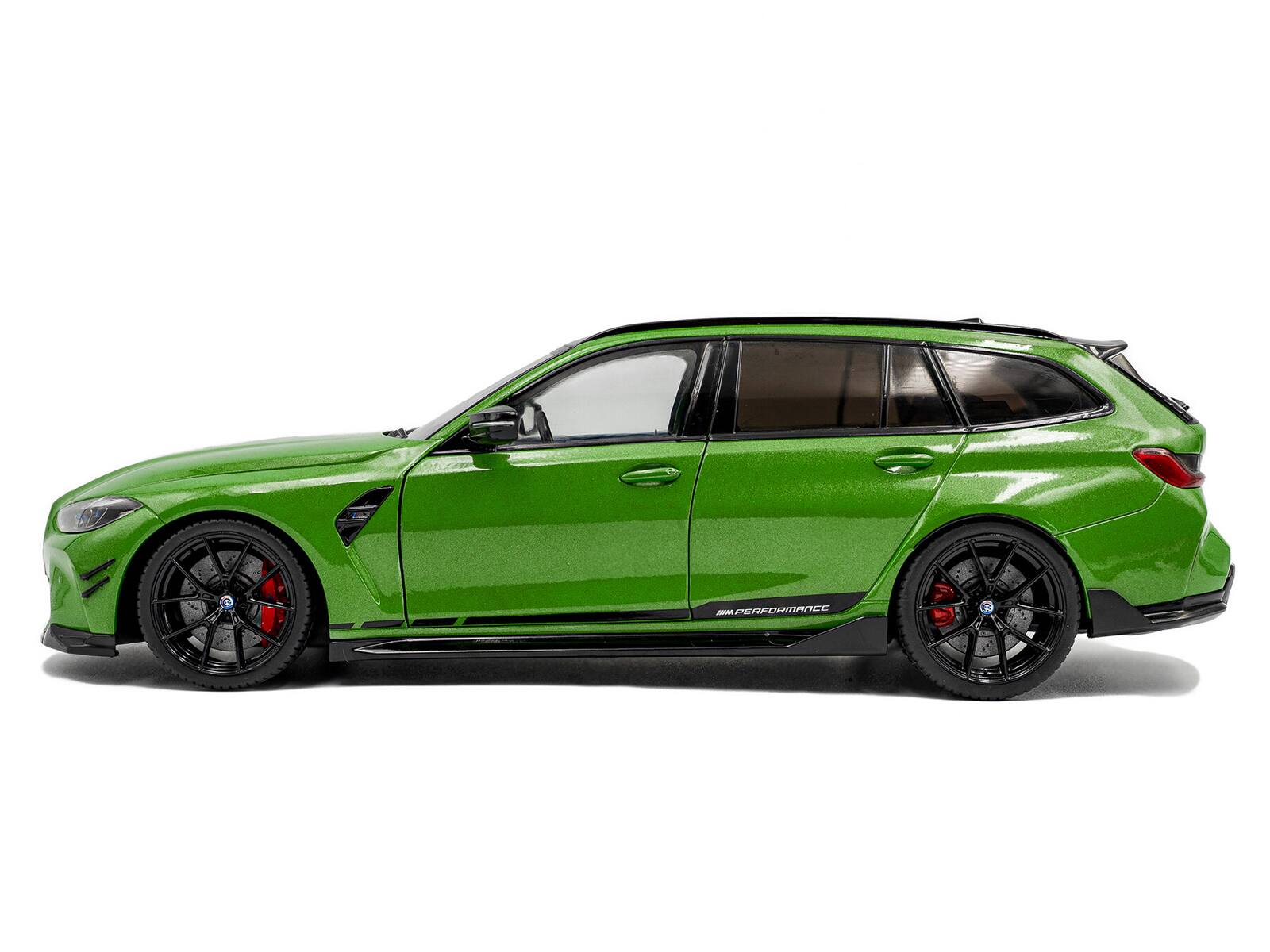 Alt View 2. Solido - 2024 BMW M3 Competition M xDrive Touring Green Metallic with Black Top 1/18 Diecast Model Car by Solido.