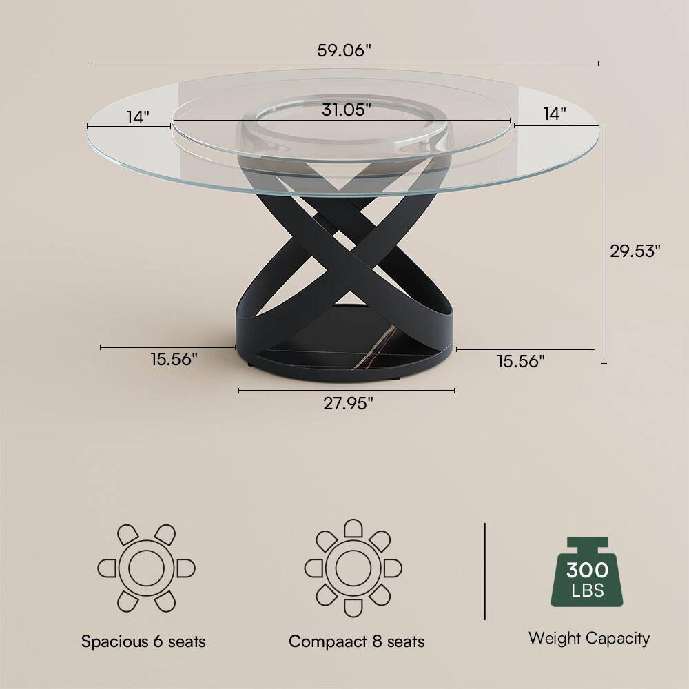 59.06" 31.05" 14" 14" 15.56" x 15.56" 27.95" 29.53" 300 LBS Spacious 6 seats Compact 8 seats Weight Capacity