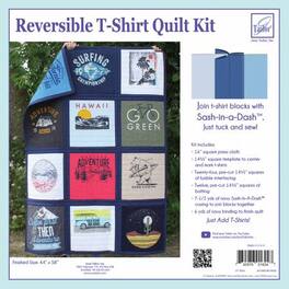 AccuQuilt - June Tailor Reversible T-Shirt Navy Sashing Quilt kit X-Large