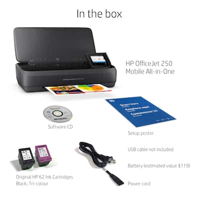 HP OfficeJet 250 Mobile Wireless All In One Inkjet Printer Black HP OfficeJet 250 Mobile Wireless All In One Inkjet Printer Black