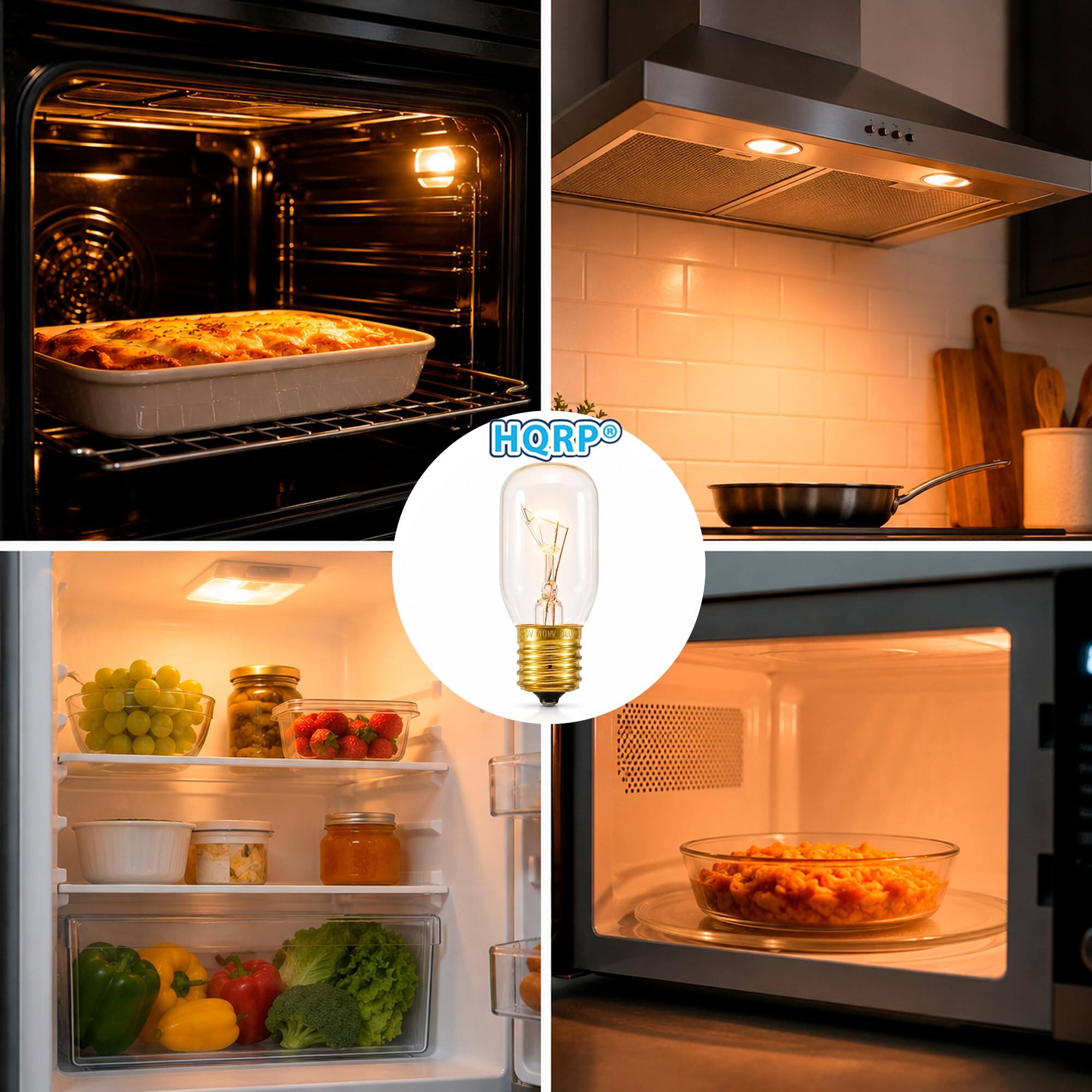 Alt View 1. HQRP - HQRP Microwave Light Bulb 40 W 130 V E17 Intermediate Base Warm White - 2 Pack for GE Hotpoint.