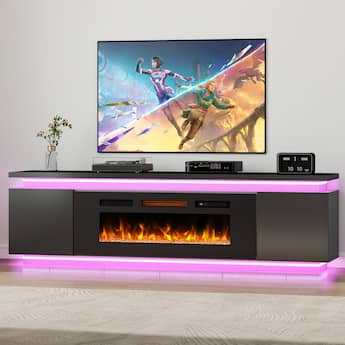 Skyzoo Electric Fireplace TV Stand for TVs up to 80 Skyzoo Electric Fireplace TV Stand for TVs up to 80