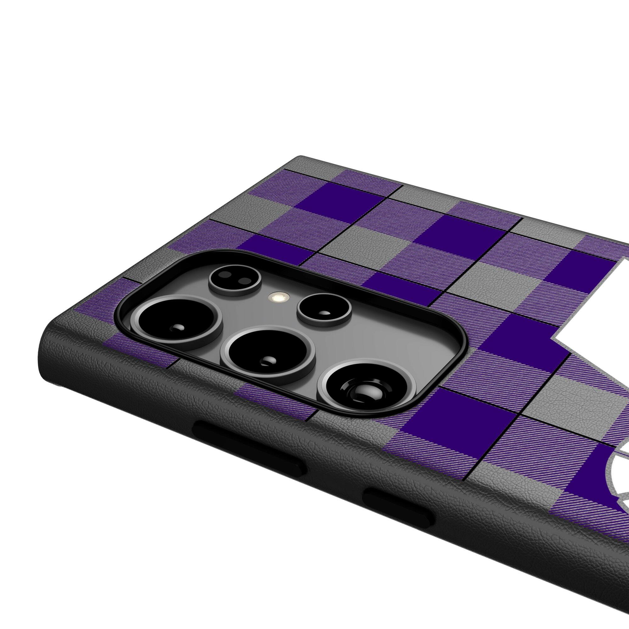 Alt View 3. Keyscaper - Utah Jazz Plaid Galaxy Magnetic Bump Case - S25 Ultra - Black.