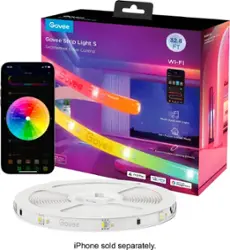 Govee - 49.2ft Wi-Fi RGBICW LED Strip Light - Multi - Front_Zoom
