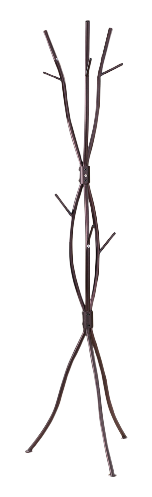 Angle. Kings Brand Furniture - Kings Brand Furniture Christoffel 6-Hook Coat Rack - Dark Orange.