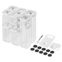 ZWILLING - Fresh & Save Cube Box Set, 12-pc, Plastic, Airtight Dry Food Storage Container, Small & Medium Cube Set - Clear