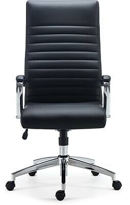 Alt View 2. Staples - Staples Bentura Ergonomic Bonded Leather Swivel Managers Chair, Black (53234) - Black.