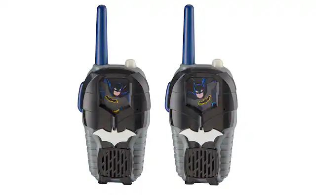 Front. eKids - eKids Batman Walkie Talkies for Kids, Two Way Radios with Light Up Graphics - Black.