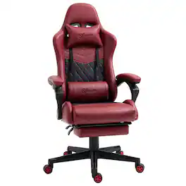 Vinsetto - Racing Gaming Chair, High Back Swivel Recliner - Red