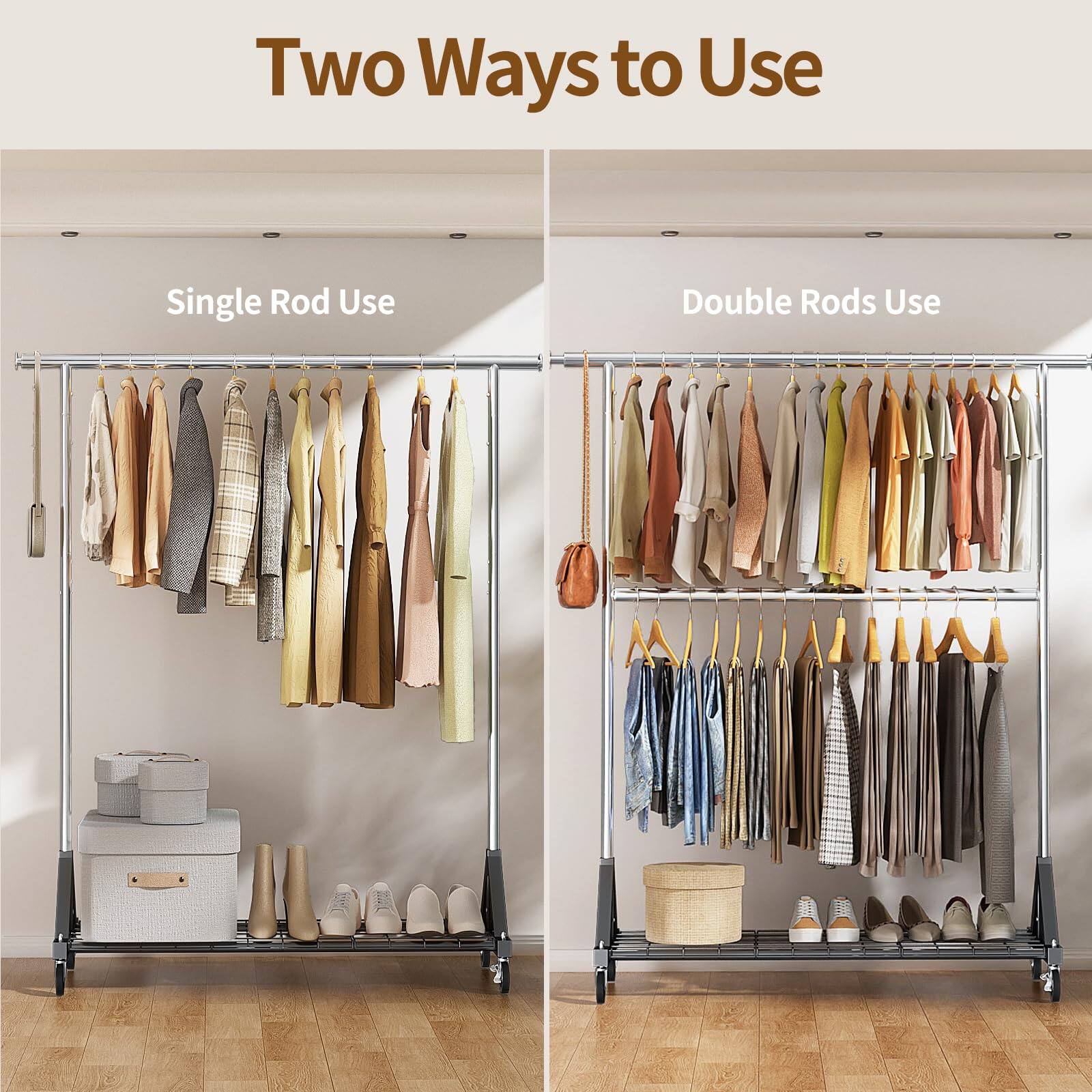 Two Ways to Use

Single Rod Use

Double Rods Use