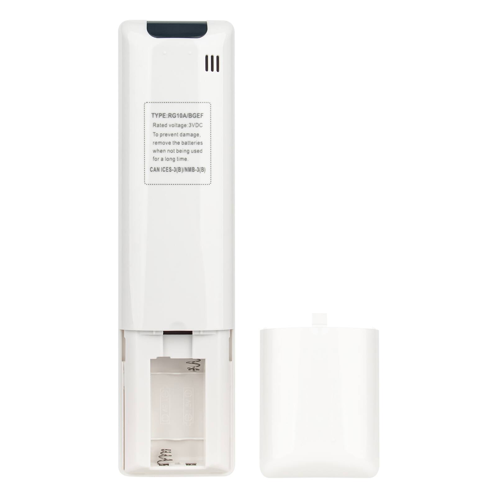TYPE: RG10A/BGEF  
Rated voltage: 3VDC  
To prevent damage, remove the batteries when not being used for a long time  
CAN ICES-3(B)/NMB-3(B)