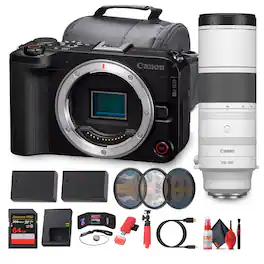 EOS R50 V Mirrorless Camera Body (6895C002) + Canon RF 200-800mm f/6.3-9 Lens + More (International Version)