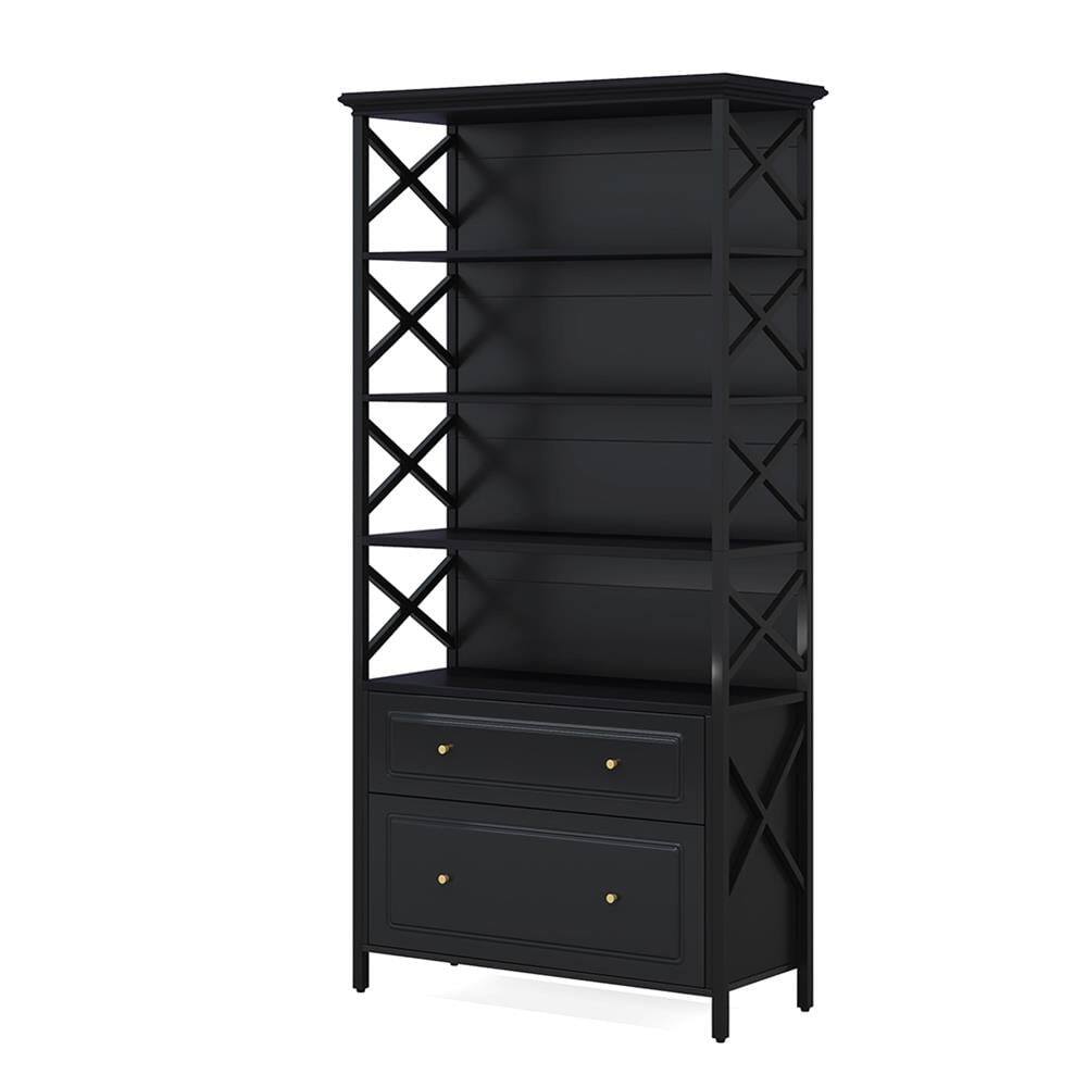 Angle. Kadyn - Kadyn Filing Stroage Cabinets, 2-Drawer File Cabinet, Vertical Filling Cabinet with Storage Shelves,Black - Black.