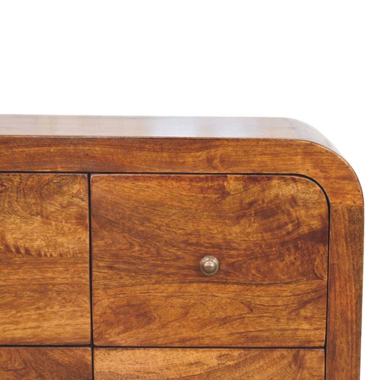 Back. Artisan Furniture - Artisan Furniture Solid Wood Darcy 3 over 3 Drawer Chest in Chestnut Finish, Brown - Brown.