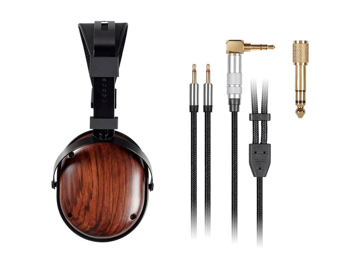 Alt View 2. Monoprice - Monolith Over-Ear Planar Magnetic Headphones – 66mm Drivers, Closed-Back, Comfortable Ear Pads, Studio-Grade, Black/Wood - Black.