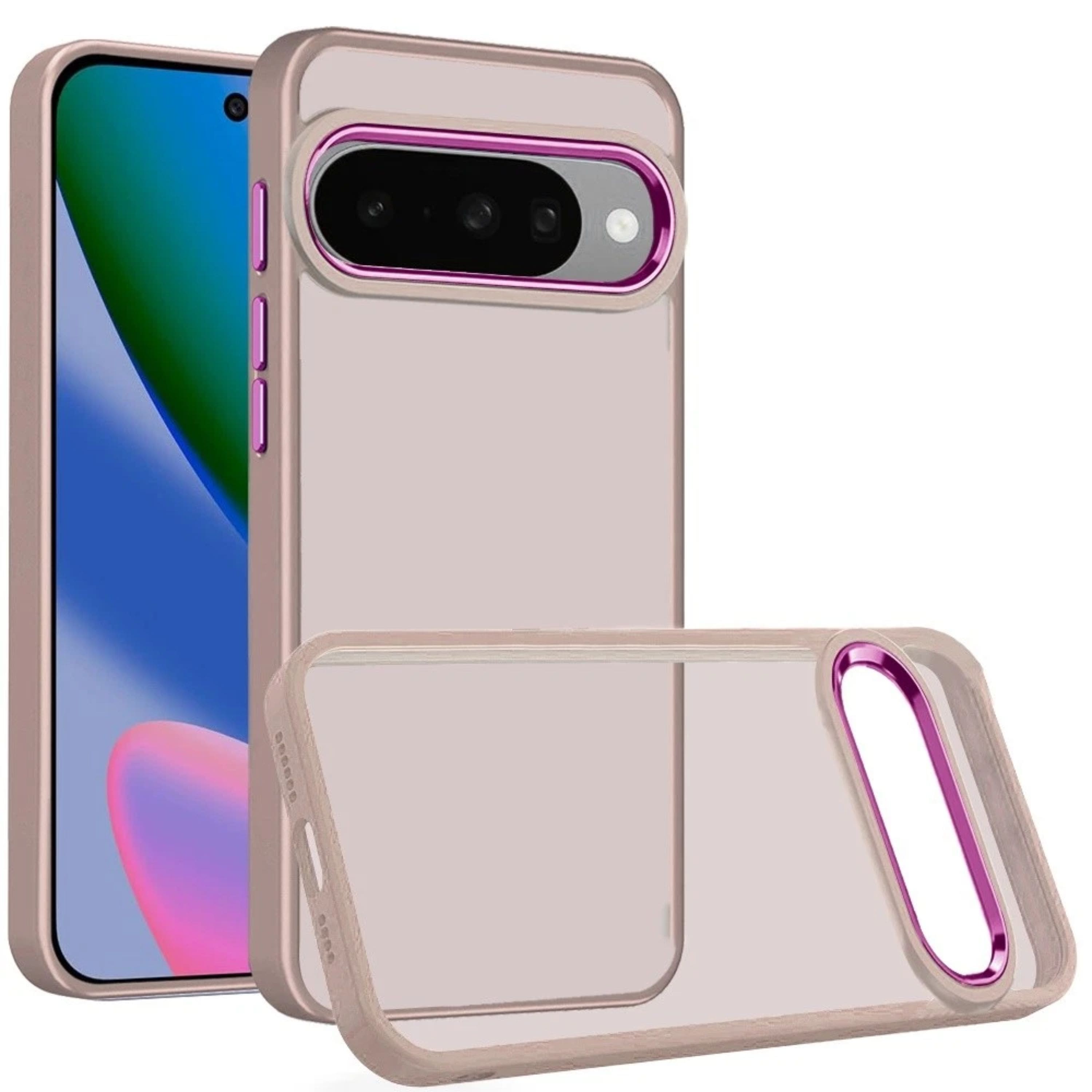 Kitcheniva - Durable Thick Acrylic Case With Tempered Glass For Google Pixel 10 / 10 Pro - Beige price history on PriceWatchPro