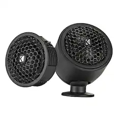 Front. KICKER - Kicker 51KST2004 .75" 4-Ohm Tweeters with Crossovers & Swivel Mount - Pair - Black.