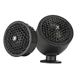 KICKER - 51KST2504 1" 4-Ohm Tweeters with Crossovers & Swivel Mount - Pair - Black